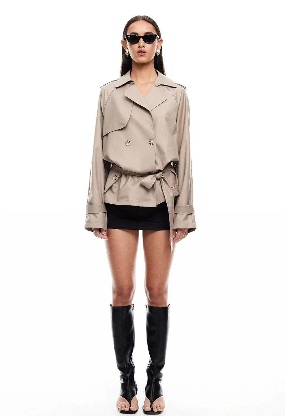 Lioness Cropped Trencherous Coat Sale